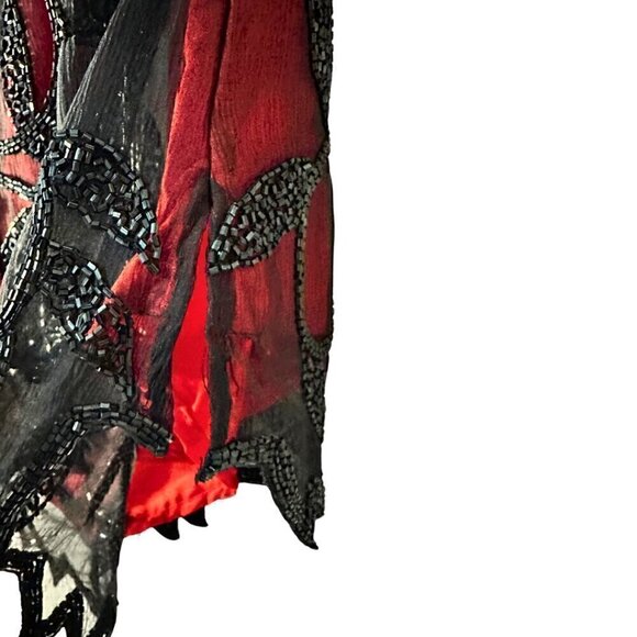 Vintage Anujan Creations 100% Silk & Beaded Top, Small - Picture 5 of 6